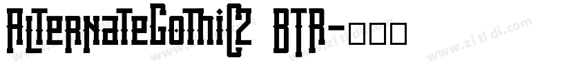 AlternateGothic2 BTR字体转换